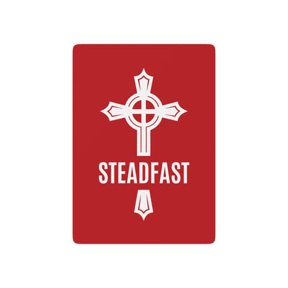 "Steadfast Cross", Christian Playing Cards (Venetian Red)