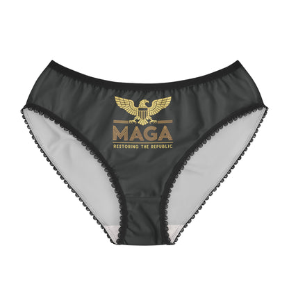"MAGA - Restoring the Republic", Women's Briefs (Dark Dùn Grey)