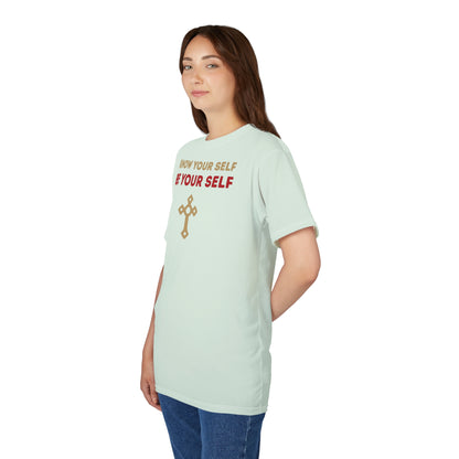 "Know Your Self", Unisex T-shirt (Spring Mint)