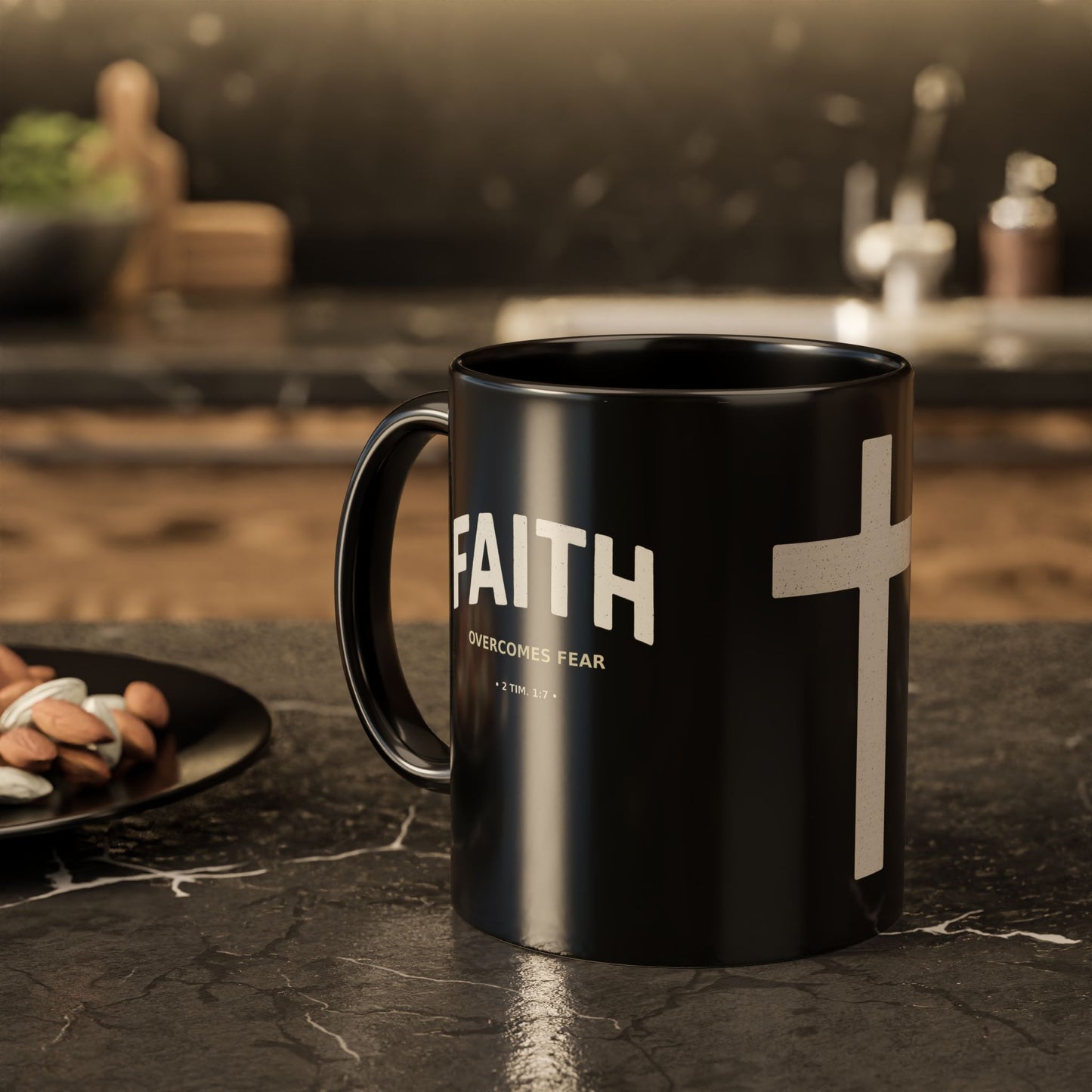 "Faith Overcomes Fear", Colorful Mugs (11oz, 15oz)