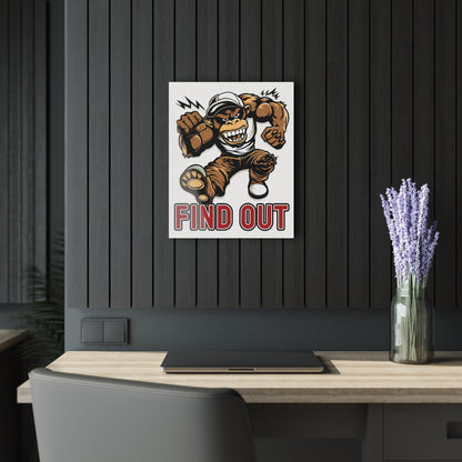"Find Out", Acrylic Wall Prints (French Cleat Hanging) (Porcelain White)