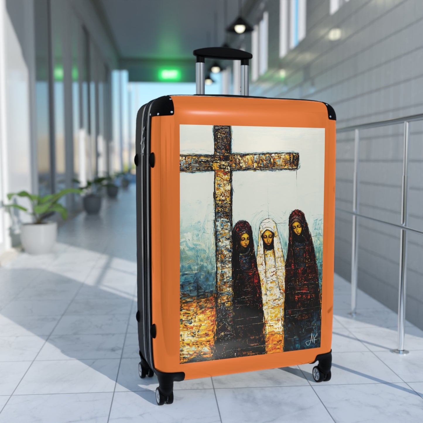 "At-the-Foot of the Cross - John 19:25", Suitcases (Light Orange)