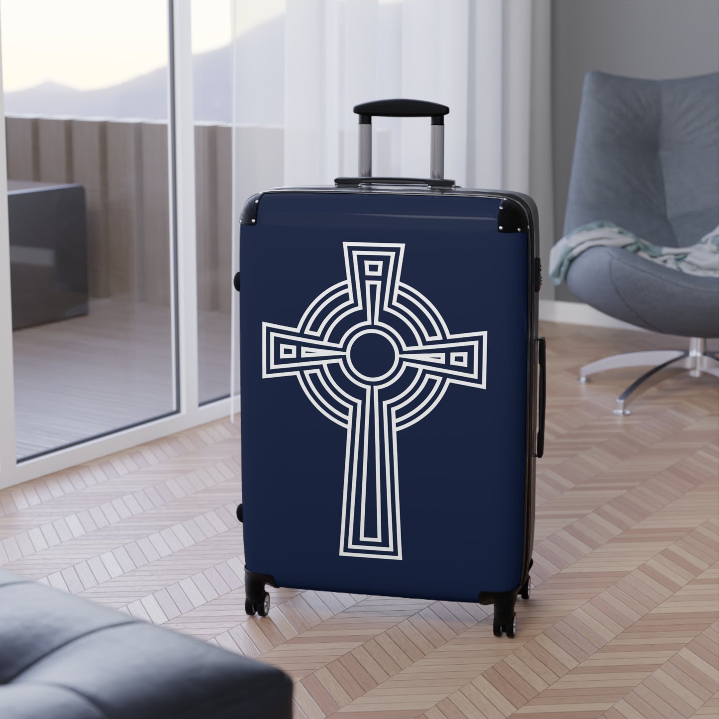 "A Simple High Cross", Suitcases (Dark Blue)