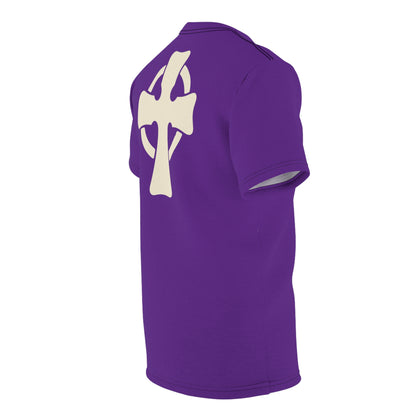 "Retro Jesus", Unisex T-shirt (Storm Purple)