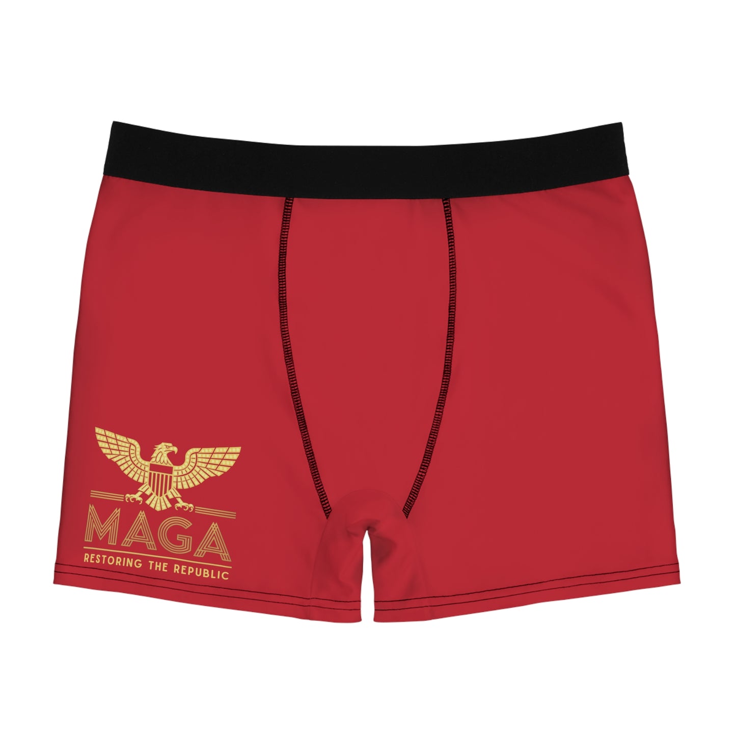 "MAGA - Restoring the Republic", Men's Boxer Briefs (Cherry Red)
