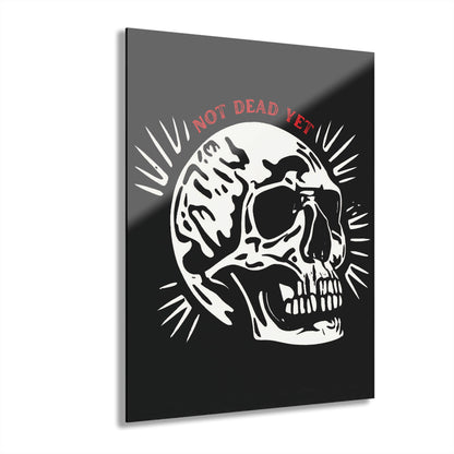 "Not Dead Yet", Acrylic Wall Prints (French Cleat Hanging) (70's Black)