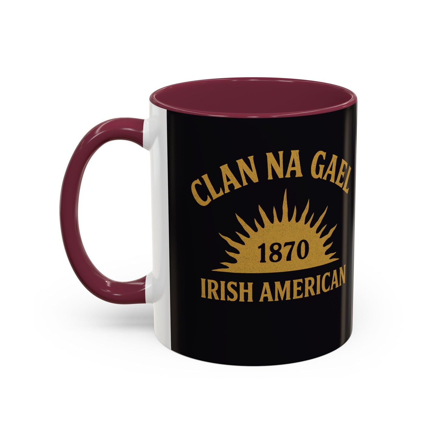 "Clan na Gael - Irish American", Colorful Mugs (11oz, 15oz) (Raven Black)