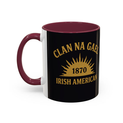 "Clan na Gael - Irish American", Colorful Mugs (11oz, 15oz) (Raven Black)