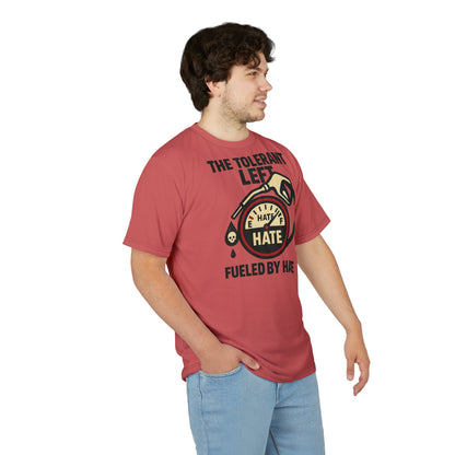 "The Tolerant Left", Unisex T-shirt (Faded Cherry)