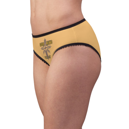 "Good News - John 3:17", Women's Briefs (Topaz Orange)