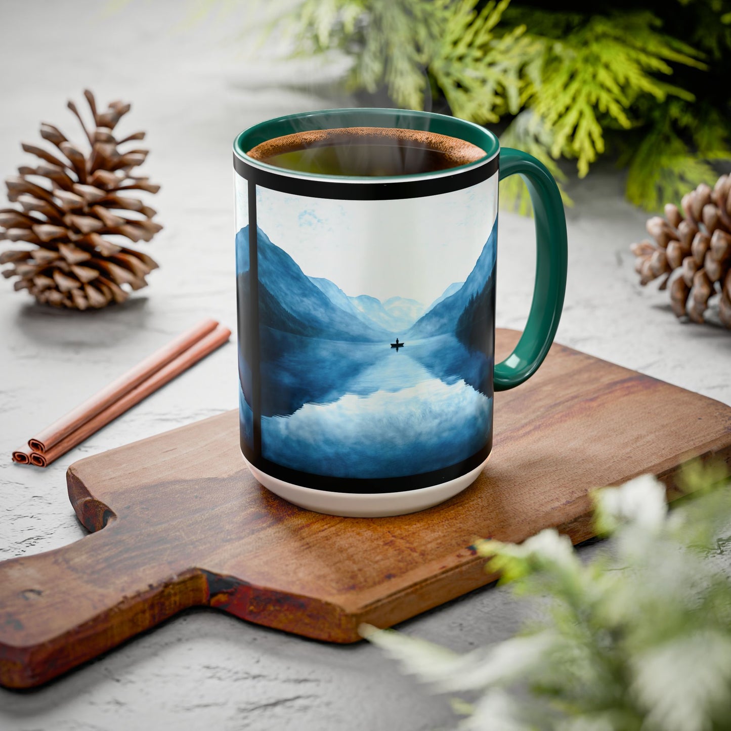"Connected in Silence - Psalm 46:10", Colorful Mugs (11oz, 15oz)