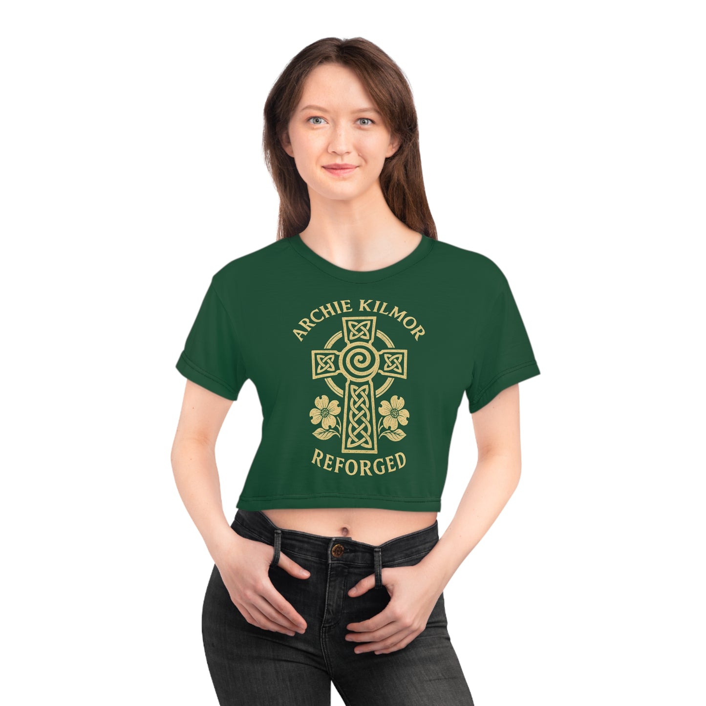 "Archie Kilmor Cross - Reforged" #01, Crop Tee (Evergreen)