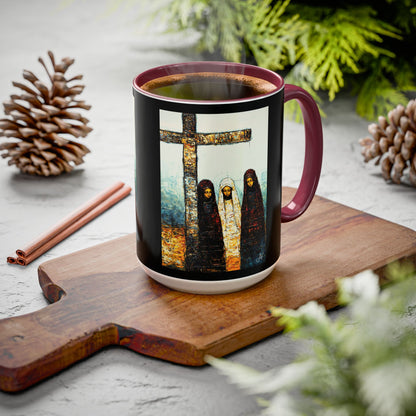 "At-the-Foot of the Cross - John 19:25", Colorful Mugs (11oz & 15oz)