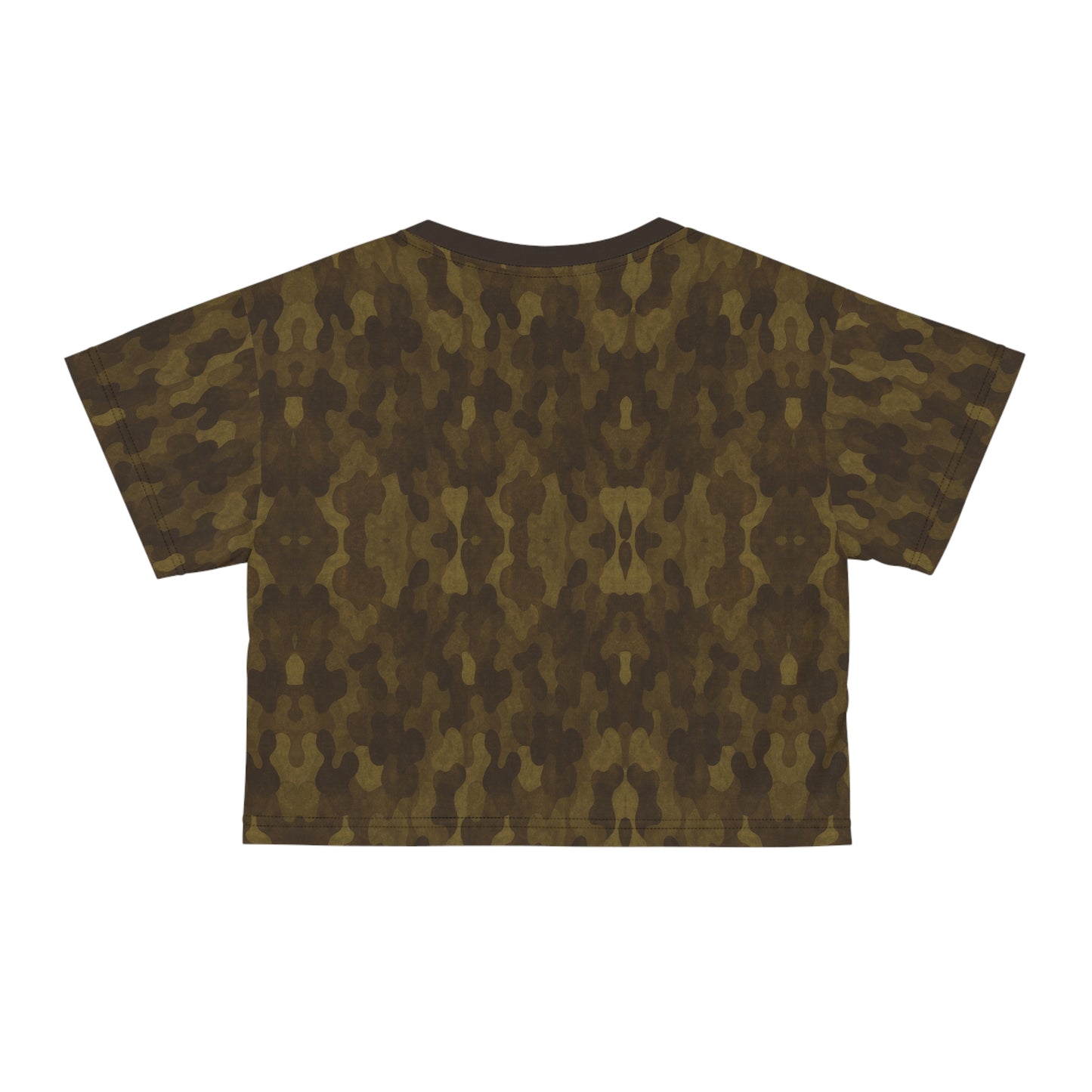 "Swamp Recon Camouflage", Crop Tee (Swamp Brown Collar)