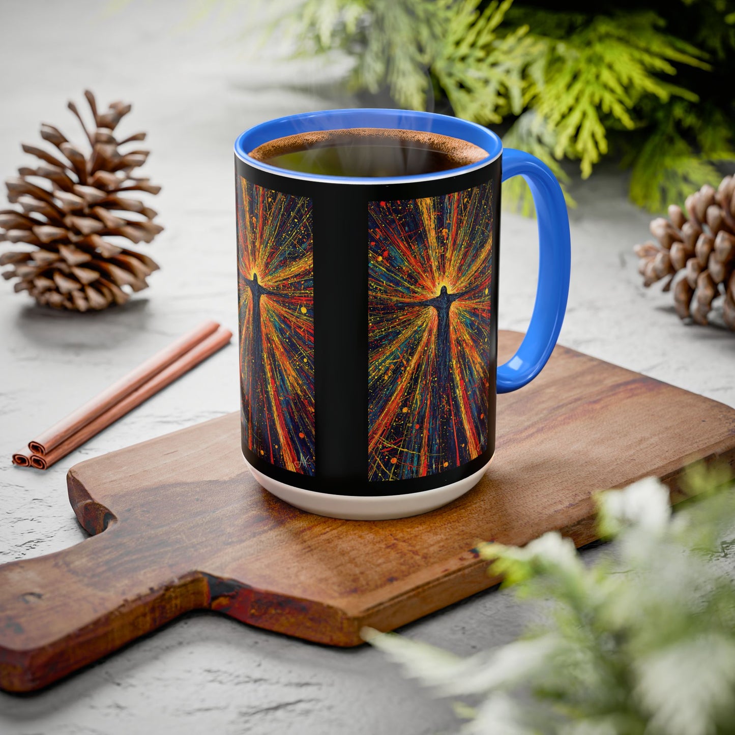 "Born Again in His Radiance - Isaiah 60:1", Colorful Mugs (11oz & 15oz)