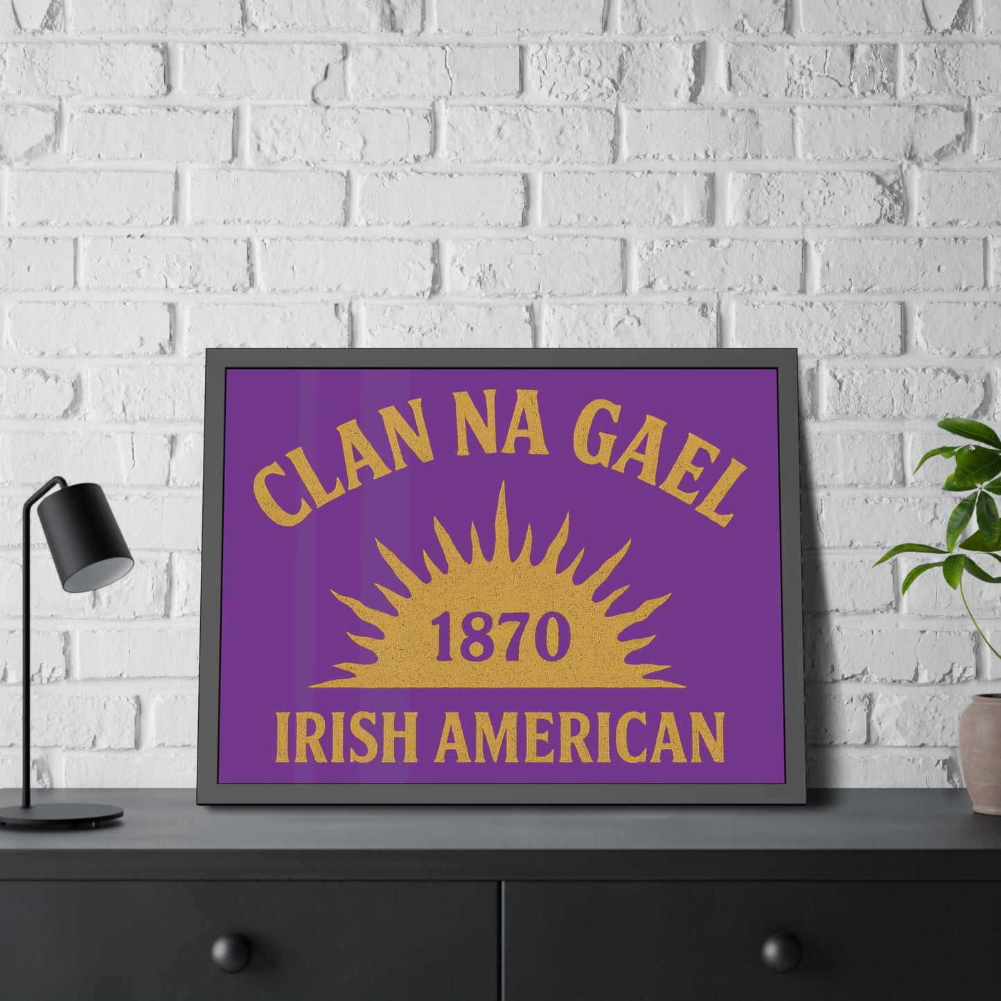 "Clan na Gael - Irish American", Framed Paper Poster (Vesper Violet)