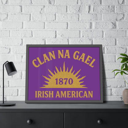 "Clan na Gael - Irish American", Framed Paper Poster (Vesper Violet)