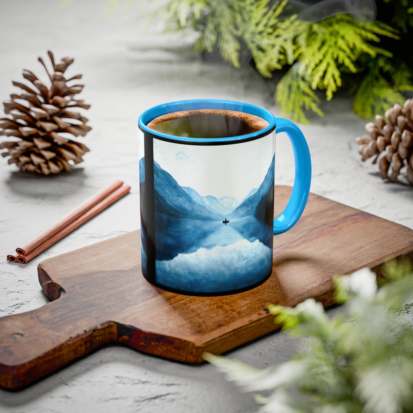 "Connected in Silence - Psalm 46:10", Colorful Mugs (11oz, 15oz)