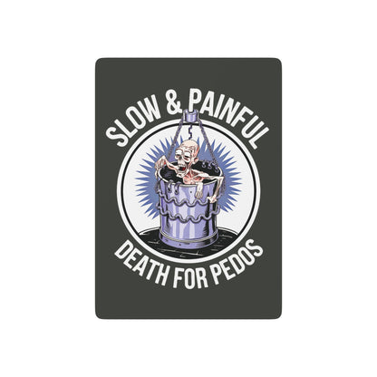 "Death for Pedos",  Cultural Playing Cards (Onyx Black) - Go Medieval!