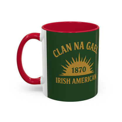 "Clan na Gael - Irish American", Colorful Mugs (11oz, 15oz) (Brithemain Green)