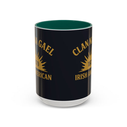 "Clan na Gael - Irish American", Colorful Mugs (11oz, 15oz) (Black Denim)