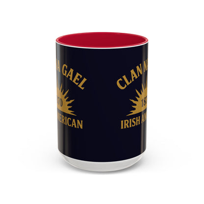 "Clan na Gael - Irish American", Colorful Mugs (11oz, 15oz) (Black Rock Blue)