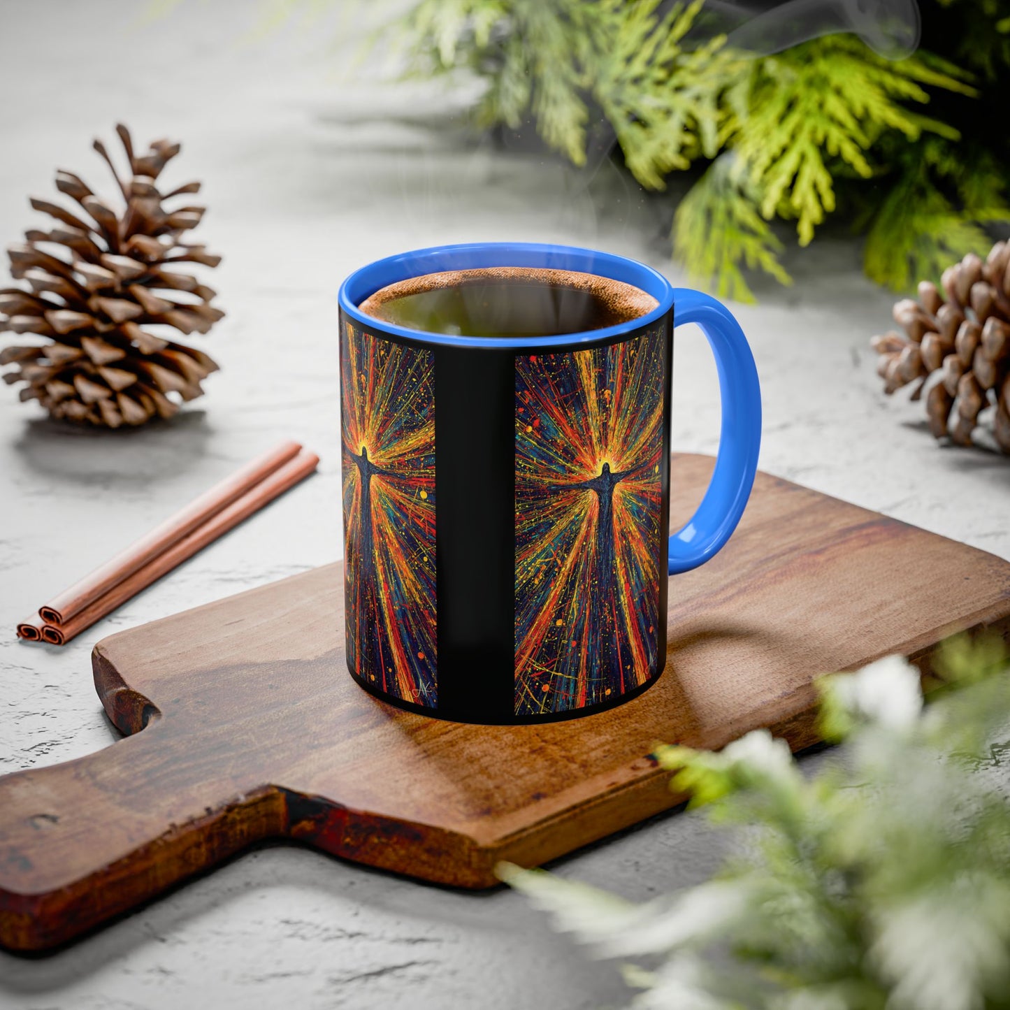 "Born Again in His Radiance - Isaiah 60:1", Colorful Mugs (11oz & 15oz)
