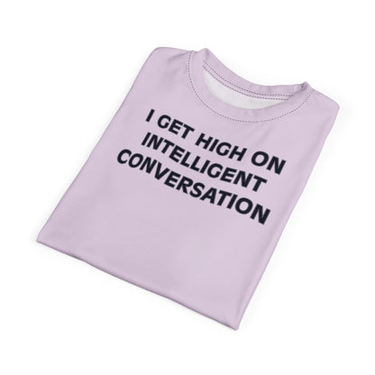 "Intelligent Conversation", Unisex T-shirt (Sheer Lavender)