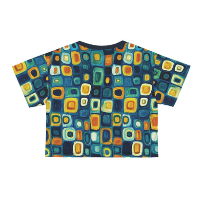 "Soul Mosaic", Crop Tee (Birlinn Blue Collar)