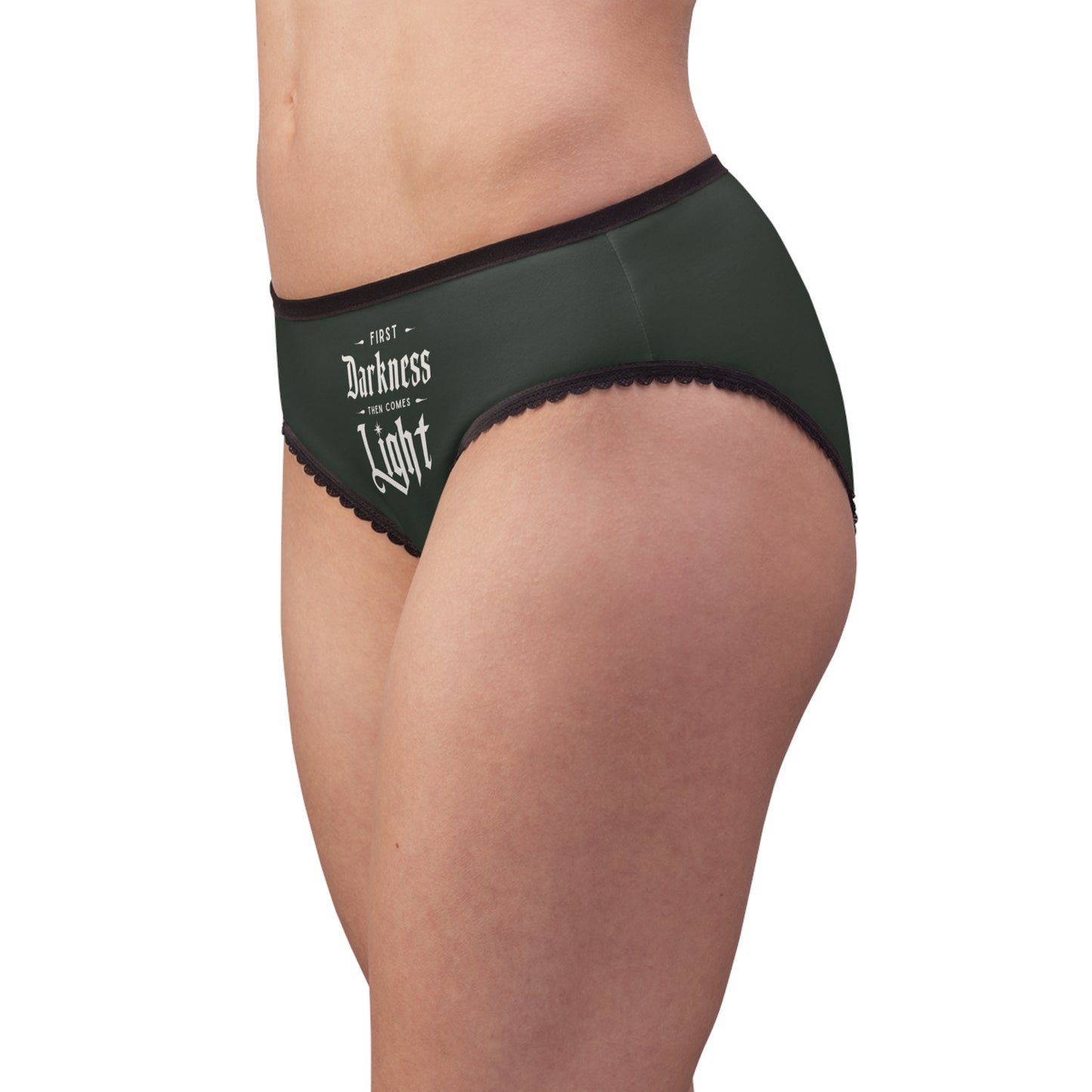 "First Darkness Then Comes Light" #02, Women's Briefs (Hail Cloud Grey)