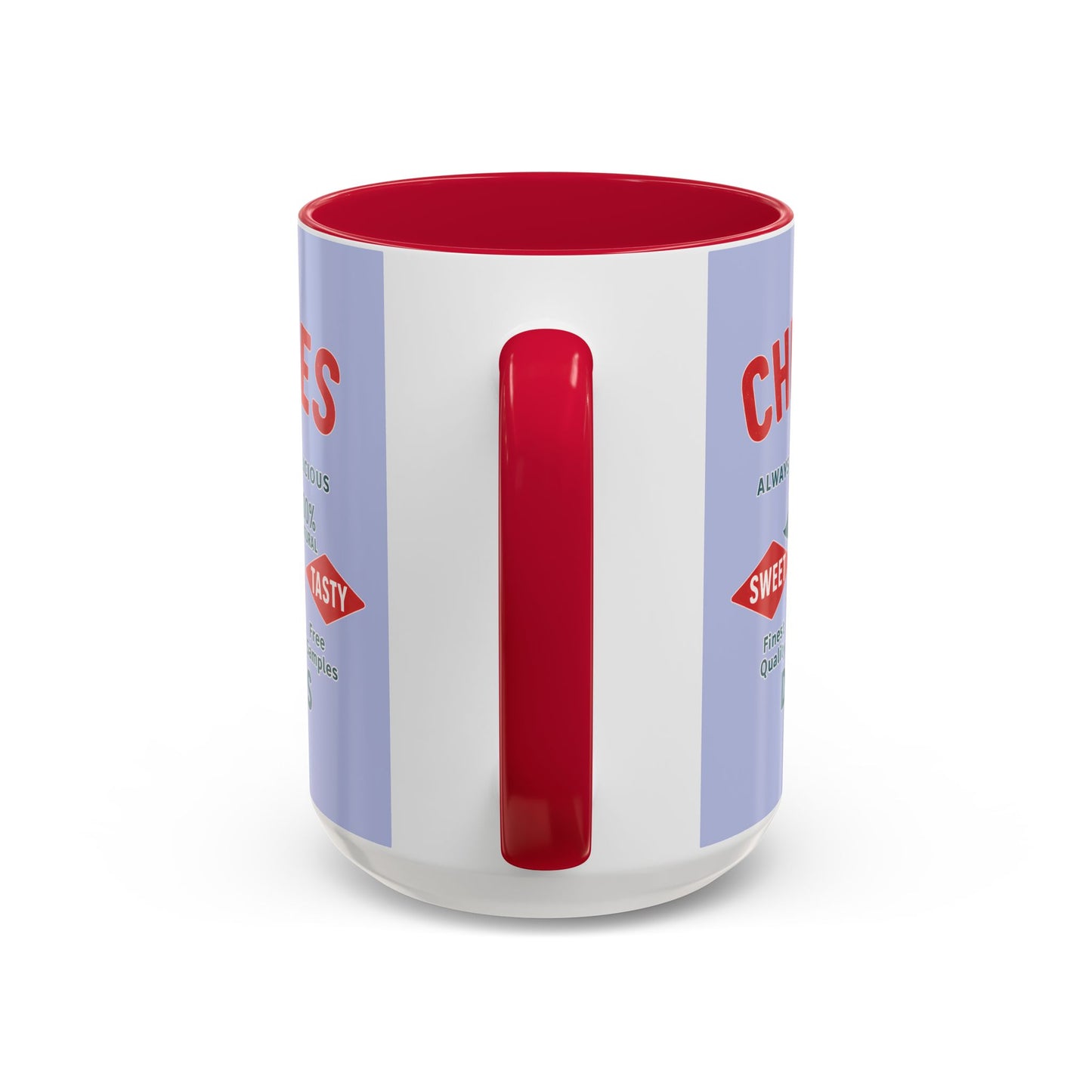 "Delicious Cherries", Colorful Mugs (11oz, 15oz) (Retro Periwinkle)
