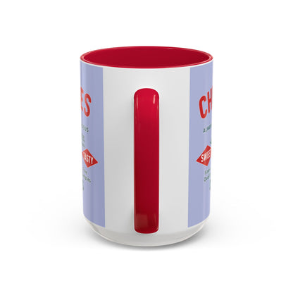 "Delicious Cherries", Colorful Mugs (11oz, 15oz) (Retro Periwinkle)