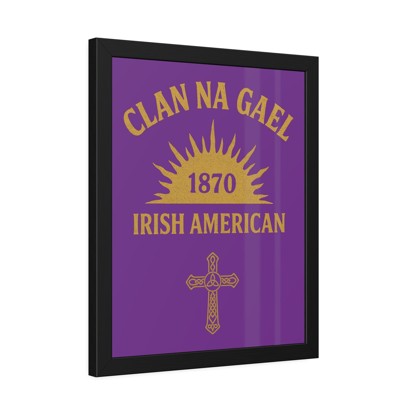 "Clan na Gael - Irish American", Framed Paper Poster (Vesper Violet)