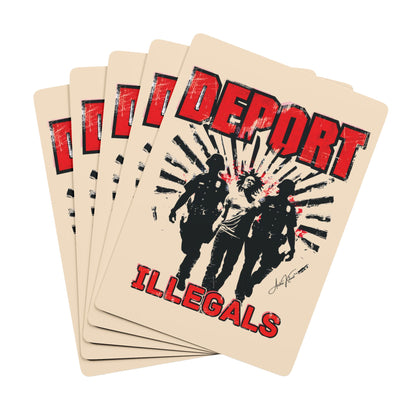 "Deport Illegals", Cultural Playing Cards (Champagne)