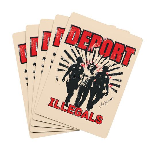 "Deport Illegals", Cultural Playing Cards (Champagne)