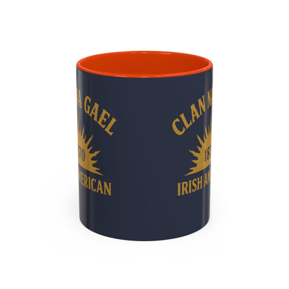 "Clan na Gael - Irish American", Colorful Mugs (11oz, 15oz) (Blue Burka Grey)