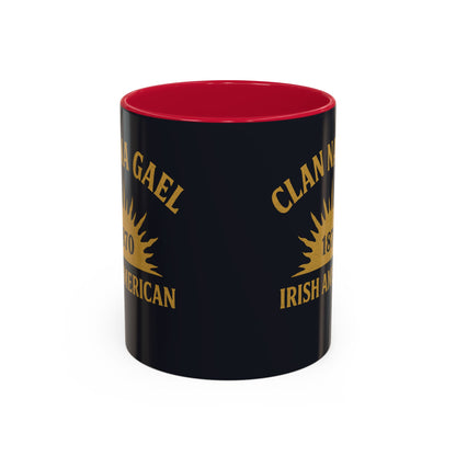 "Clan na Gael - Irish American", Colorful Mugs (11oz, 15oz) (Black Denim)