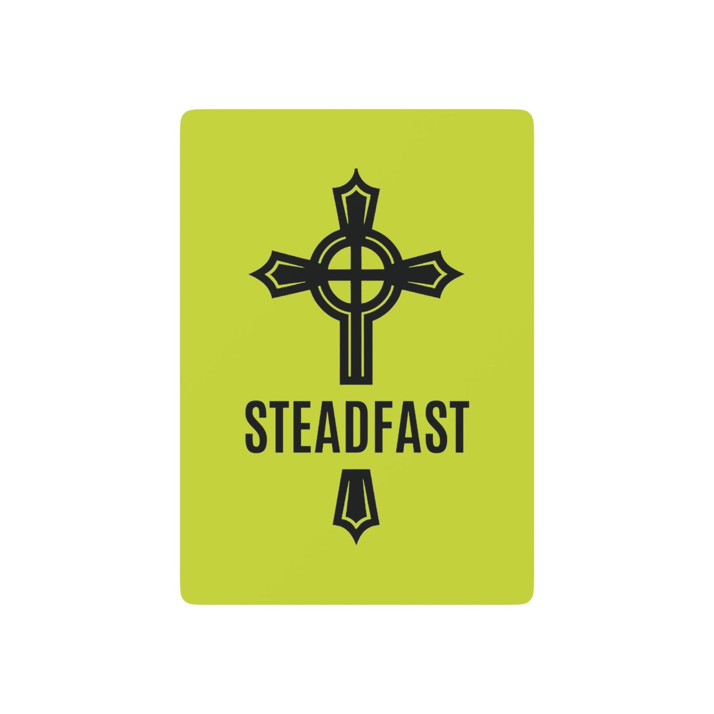 "Steadfast Cross", Christian Playing Cards (Pear Green)