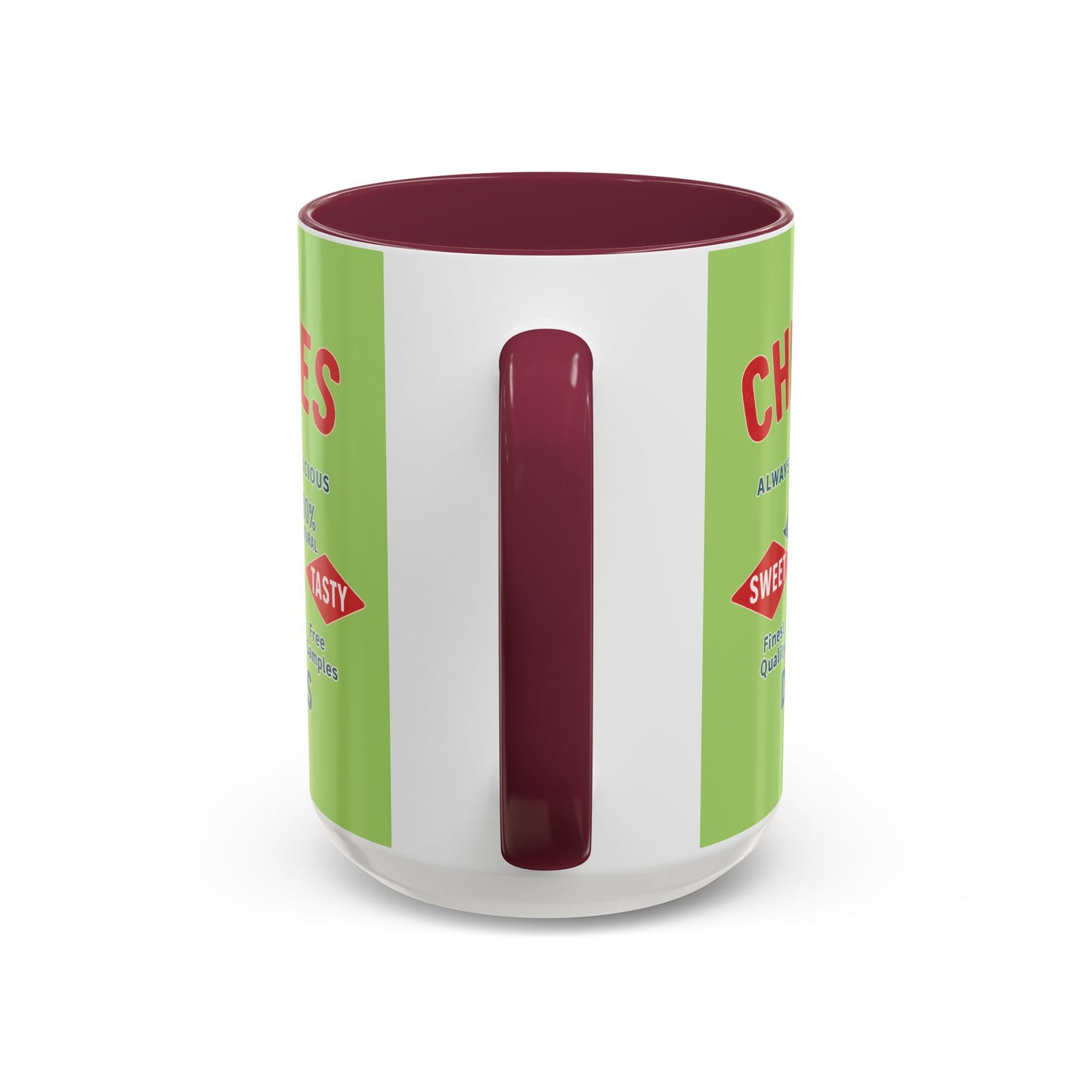 "Delicious Cherries", Colorful Mugs (11oz, 15oz) (Orchard Lime)