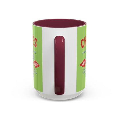 "Delicious Cherries", Colorful Mugs (11oz, 15oz) (Orchard Lime)