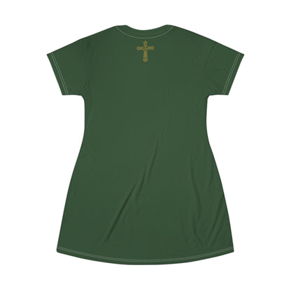 "Clan na Gael - Irish American", T-Shirt Dress (Brithemain Green)