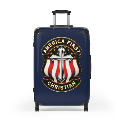 "America First Christian" #04, Suitcases (Dark Blue)