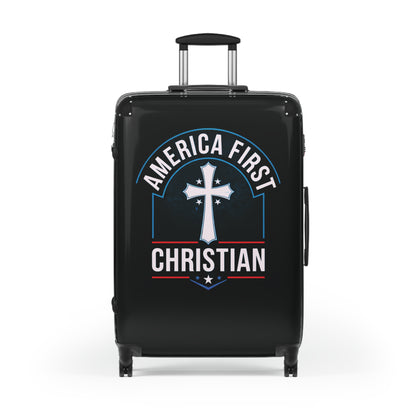 "America First - Christian" #02 Suitcases (Pitch Black)