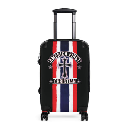"America First Christian" Wall Art #03 Suitcases (Moonless Black)