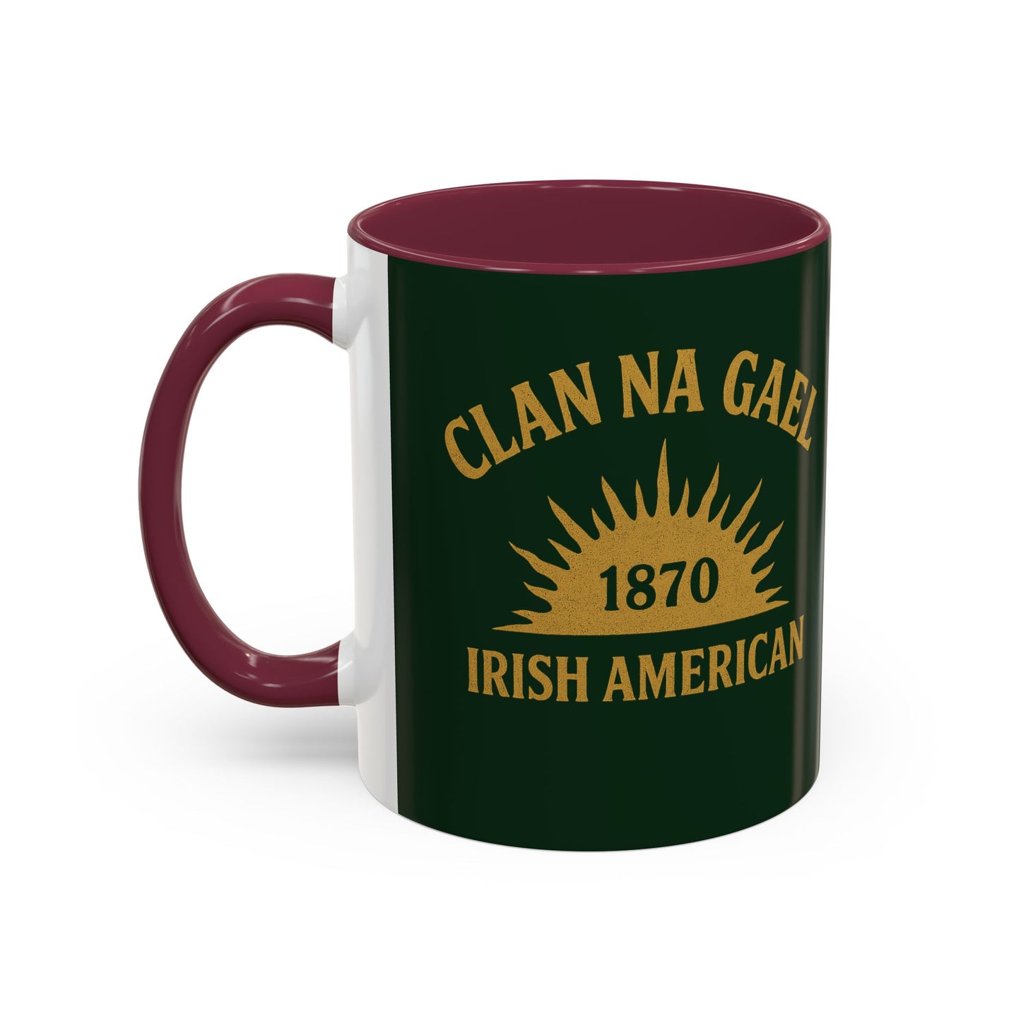 "Clan na Gael - Irish American", Colorful Mugs (11oz, 15oz) (Fenian Green)
