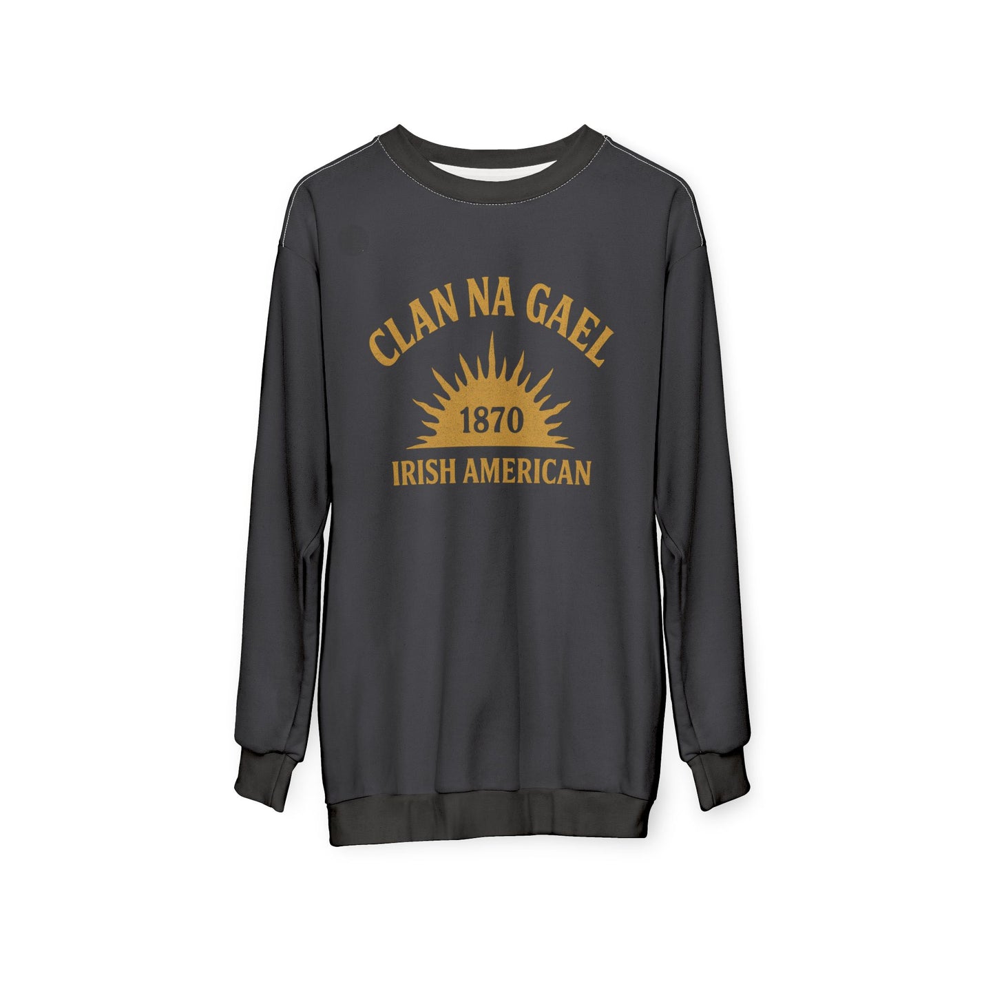 "Clan na Gael - Irish American", Unisex Sweatshirt (Black Denim)