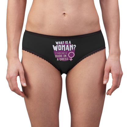 "What is a Woman" #01, Women's Briefs (Shadow Black)