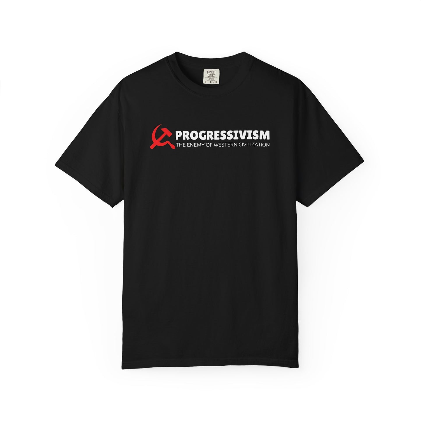 "Progressivism - Enemy of Western Civilization", Unisex T-shirt (Dark Colors)