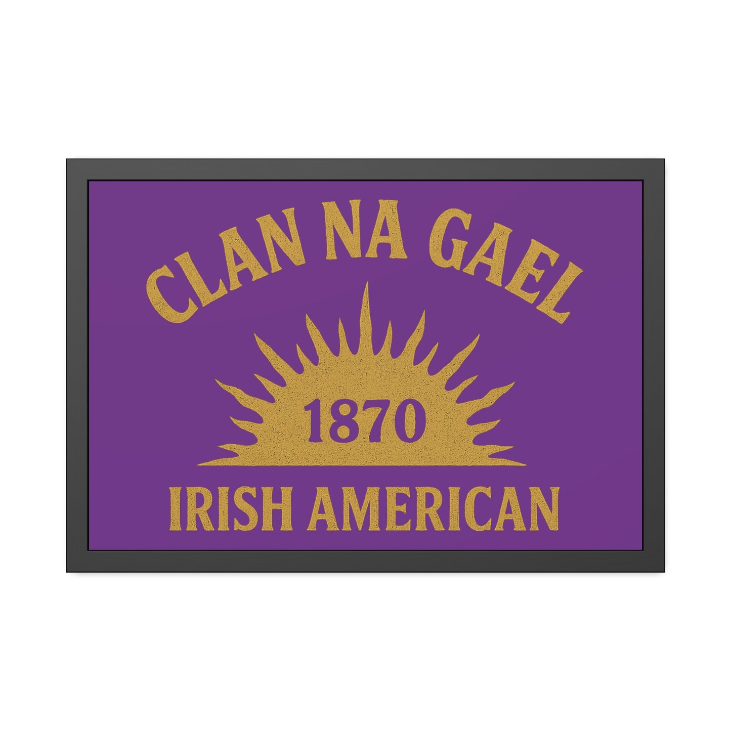 "Clan na Gael - Irish American", Framed Paper Poster (Vesper Violet)