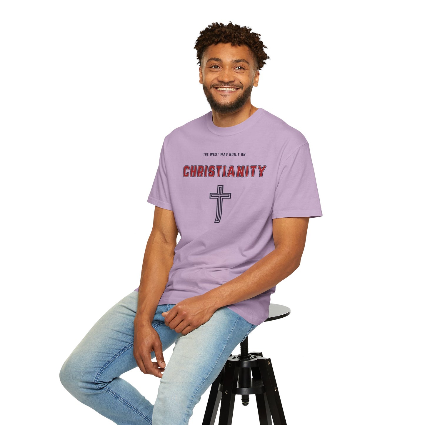"The West was built on Christianity", Unisex T-shirt